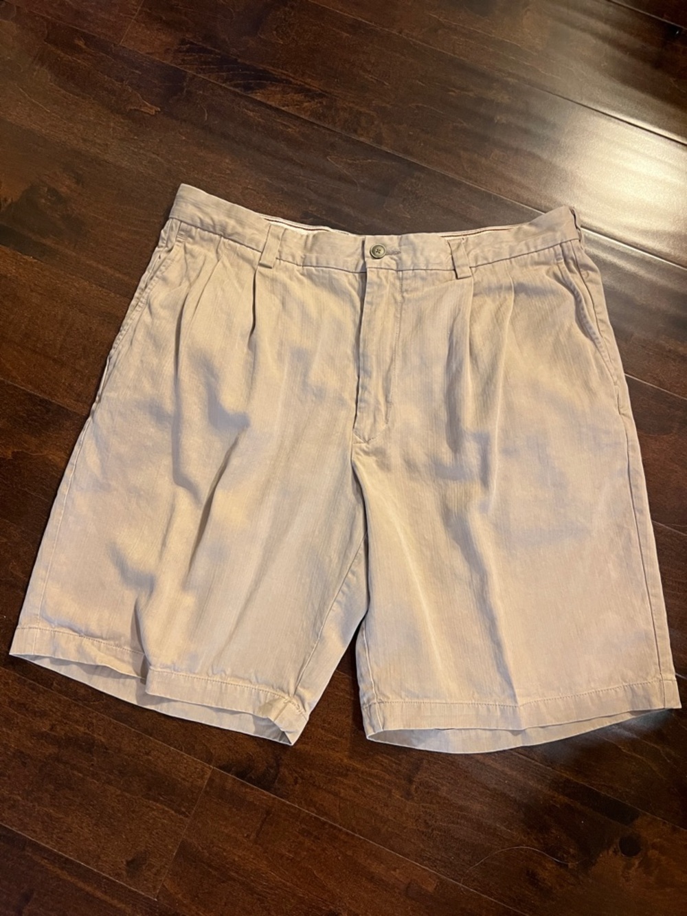 Tommy Bahama Light Beige Flat-Front Men's Shorts